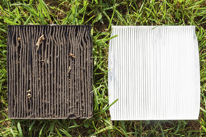 clean and dirty airfilter